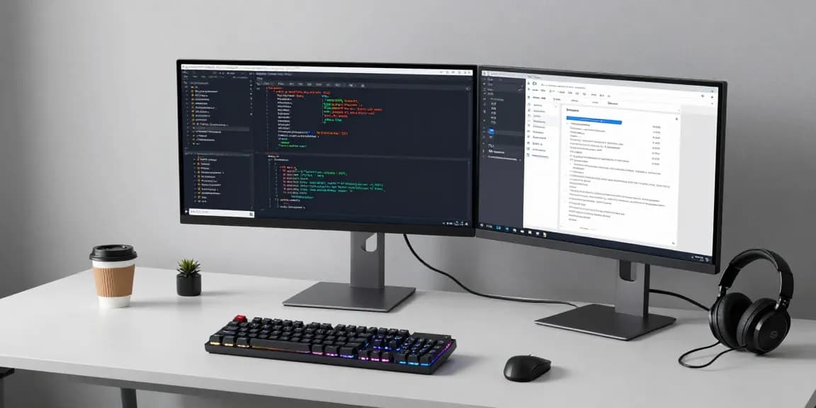 nhà cái THABET in a modern tech workspace with software development tools, showcasing advanced cloud computing and cybersecurity solutions.