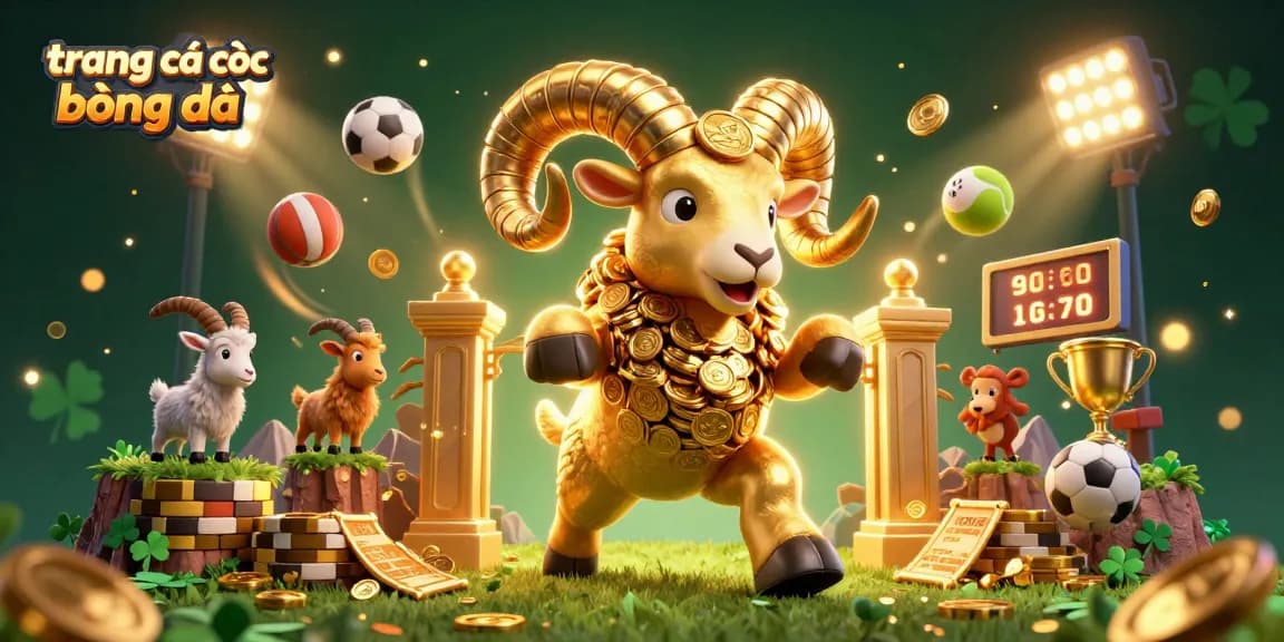 Engage in the excitement of trang cá cược bóng đá with a vivid 3D action scene featuring sports elements.