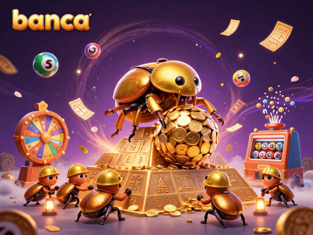 Experience thrilling gameplay at banca with colorful lottery balls and golden rewards.