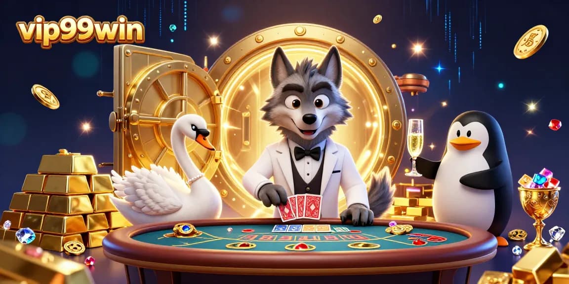Bet big with vip99win at the baccarat table surrounded by luxurious treasures and glamorous characters.