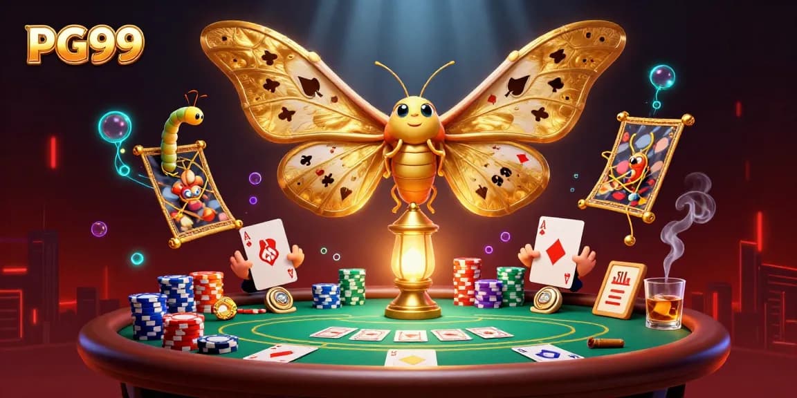Experience the excitement of PG99 with vibrant casino scenes and dynamic gaming action.