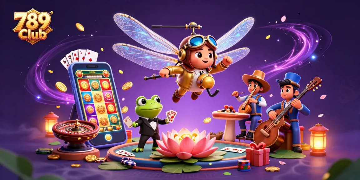 Experience vibrant gaming action with 789 Club, featuring dragonfly pilots and casino excitement.