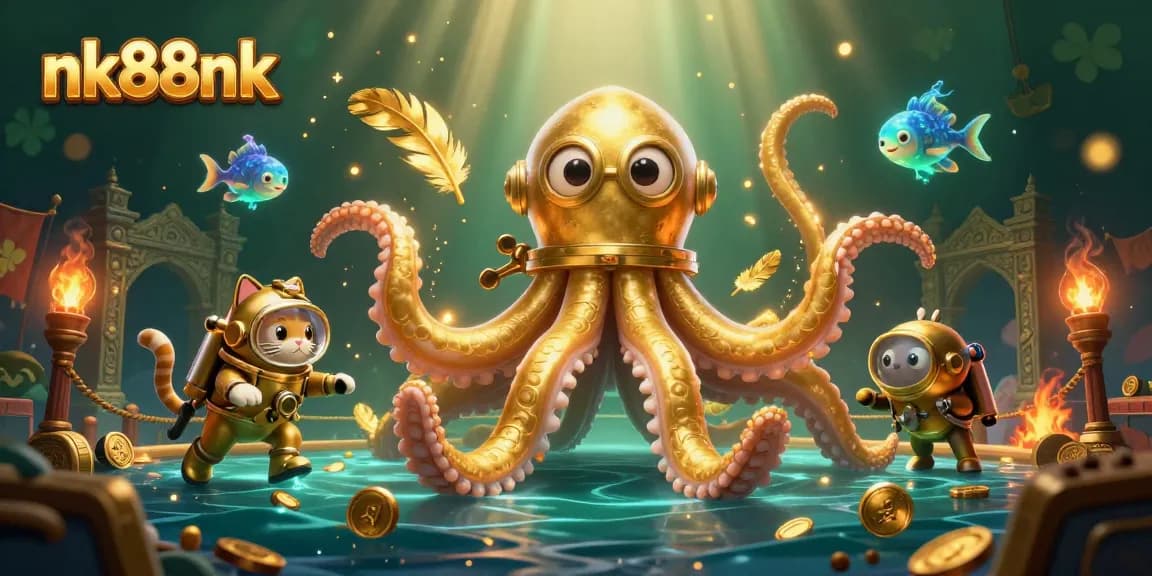 Engage in thrilling gameplay with NK88NK's colossal kraken and exciting underwater adventures.