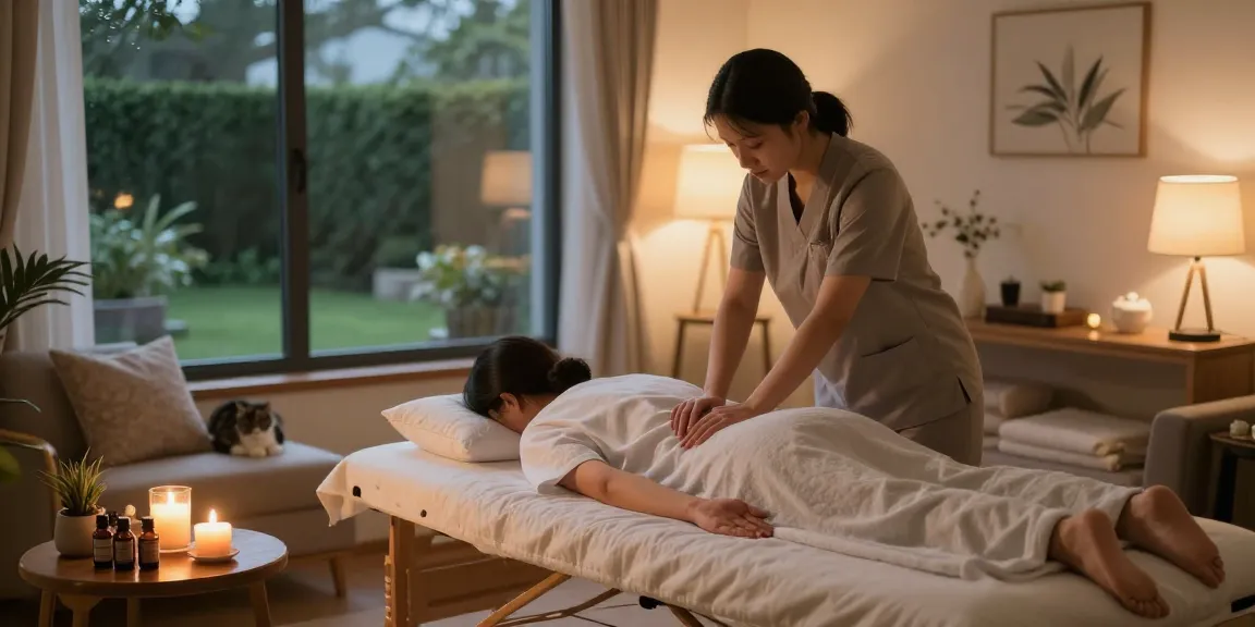 Enjoy a relaxing 동탄출장안마 with a skilled therapist in a serene home setting.