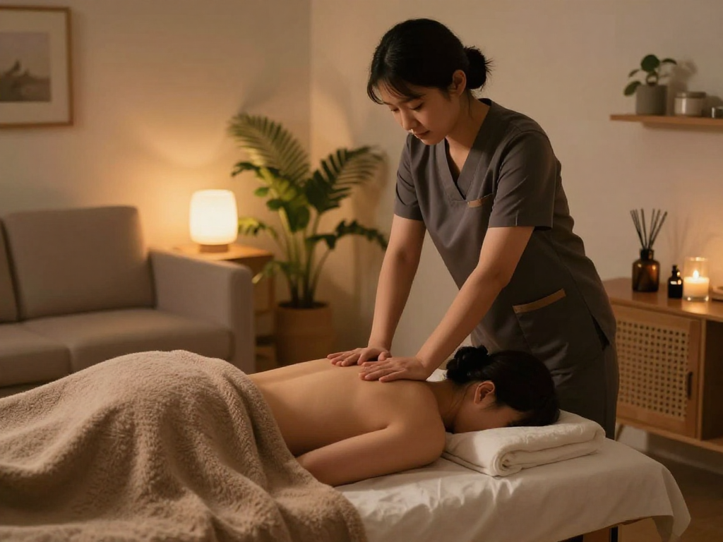 Experience 고양출장마사지 in a serene home setting with a professional therapist.