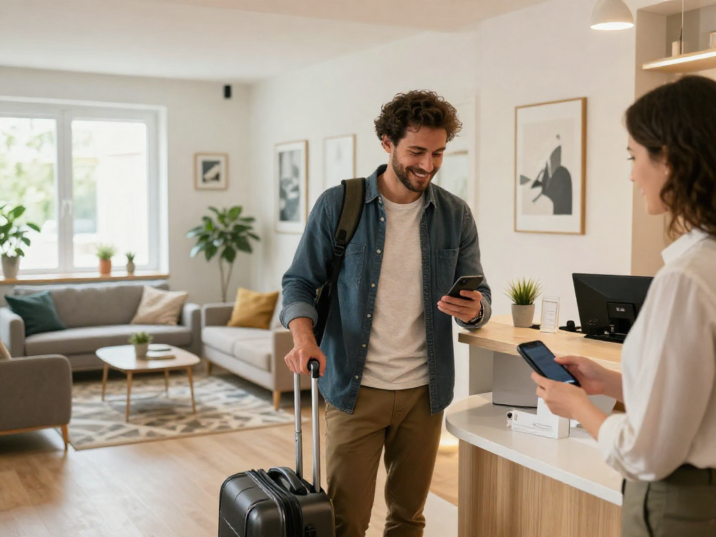 Ein Monteurzimmer in Hannover mit modernen Möbeln und kostenlosem WLAN für Geschäftsreisende.