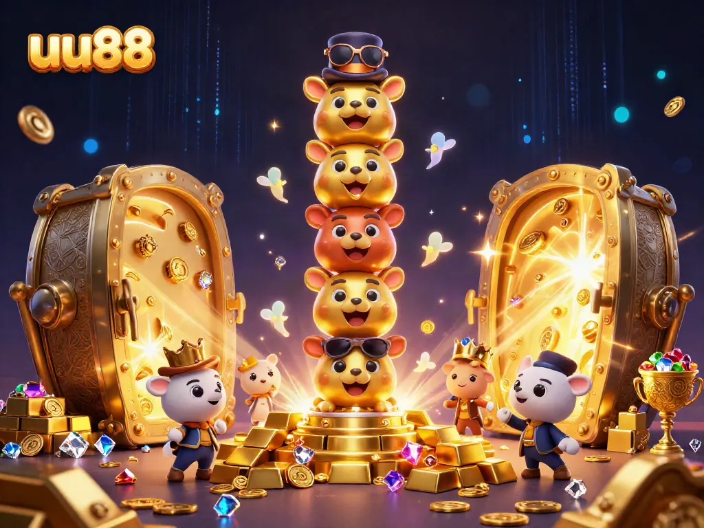 Experience the excitement of uu88 with vibrant character animations and rich casino elements in 3D.