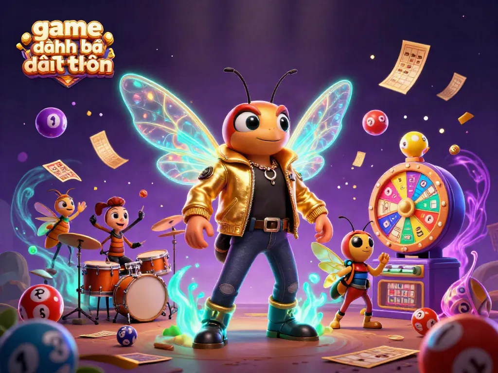 Engage in the lively world of game đánh bài đổi thưởng with a vibrant 3D illustration showcasing animated characters and dynamic gaming elements.