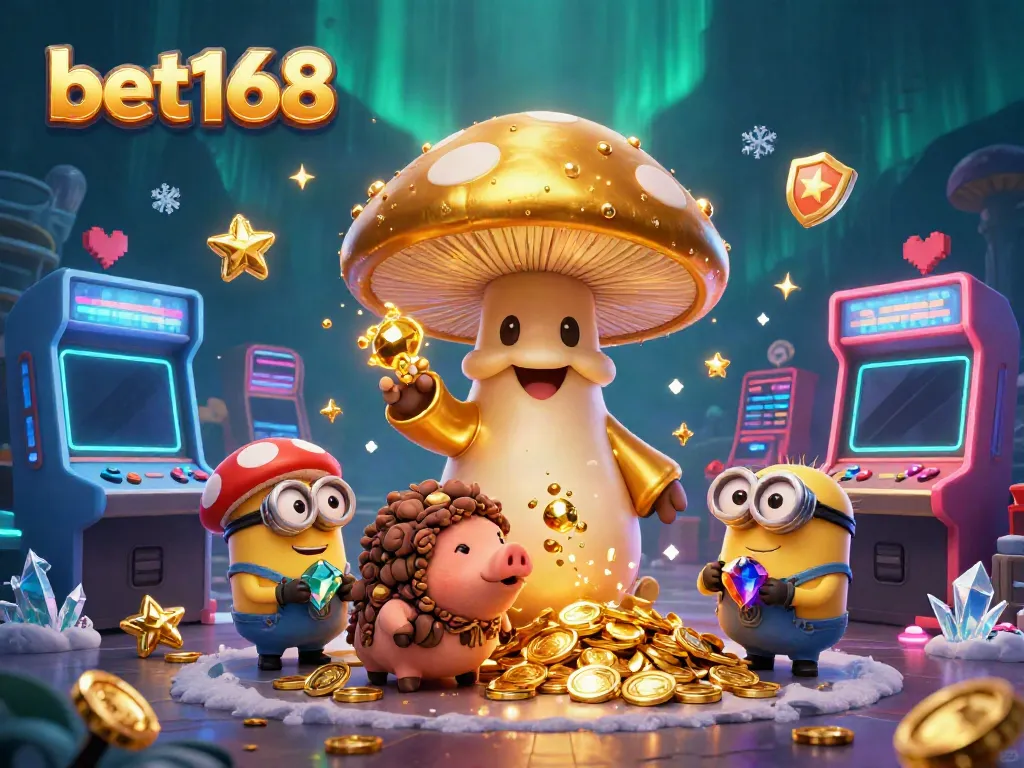 Experience the thrill of bet168 with a vibrant casino scene featuring magical characters and classic gaming elements.