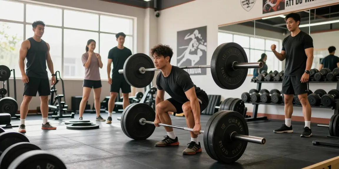 Anabolika Shop: Athletisches Training im Fitnessstudio mit motivierendem Umfeld