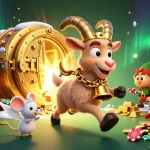 Experience the thrill of IWIN in a festive casino with captivating characters and sparkling treasures.