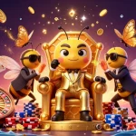 Play at onbet: Enjoy a vibrant 3D casino scene with enchanting characters and dynamic gaming action.