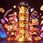 Experience the excitement of hm88, with vibrant gaming elements surrounding animated totem characters.