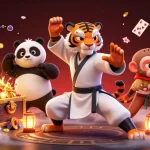Experience thrilling gameplay at 23win with kung fu tiger, panda, and monkey in an action-packed casino adventure.