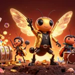 Experience the excitement of realz casino through this vibrant 3D illustration of animated characters.