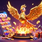 Engage with Sunwin’s vibrant gaming world featuring a molten golden phoenix, exciting slots, and dynamic casino elements.