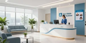Best hair transplant turkey clinic with compassionate healthcare provider helping patients in a modern facility.