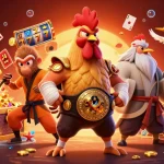 Experience winning thrills with 8XBET in an action-packed casino scene featuring vibrant characters and lively game elements.
