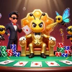 Experience high-stakes poker action at thabet with colorful chips, thrilling gameplay, and vibrant characters.