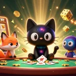 Win big at luck8z with vibrant casino elements and engaging 3D characters in action.