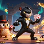 Experience thrilling gameplay at 88m with a stylish panther dealer, enchanting owl, and lucky mouse.