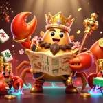 Experience exciting gameplay at hubet with a vibrant scene featuring a golden crab emperor surrounded by treasures.